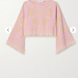 Zimmermann Pink and Cream Floral Top. Matching shorts also listed to sell